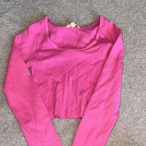 La Hearts Pink cropped Sweater